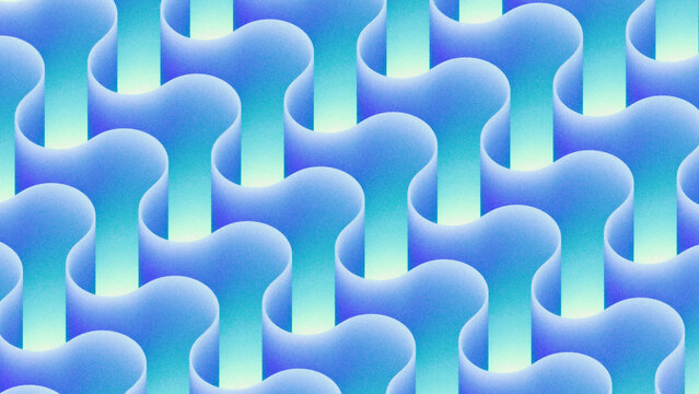 Abstract Blue Gradient - Wavy Pattern Design