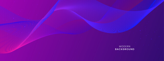 Purple abstract gradient background for technology, design, or marketing visuals, featuring dynamic waving lines in a futuristic and modern style.