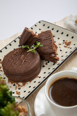 Chocolate alfajores stuffed biscuits argentinian peruvian sweet dessert food