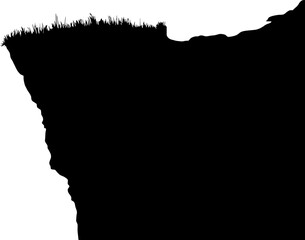 Cliff edge silhouette 