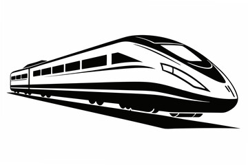 high speed train  silhouette