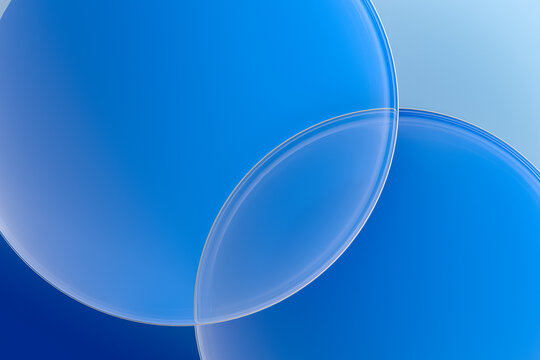 Blue Glass Overlap Abstract Background