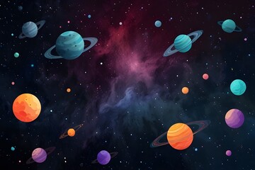 Outer space background Generative AI