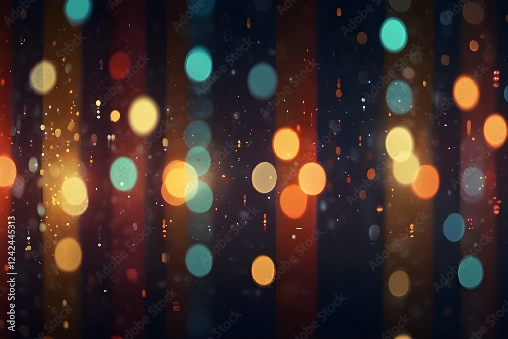 Wall mural bokeh lights product background generative ai