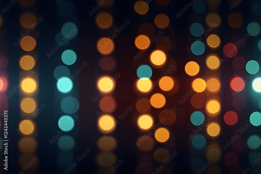 Wall mural bokeh lights product background generative ai