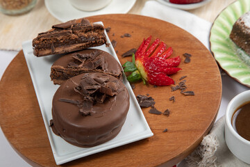 Chocolate alfajores stuffed biscuits argentinian peruvian sweet dessert food