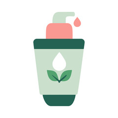 Herbal Skincare Serum Bottle Illustration