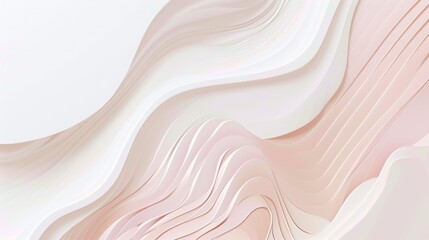 Elegant Curved Lines on a Soft Pastel Background Creating a Light Composition