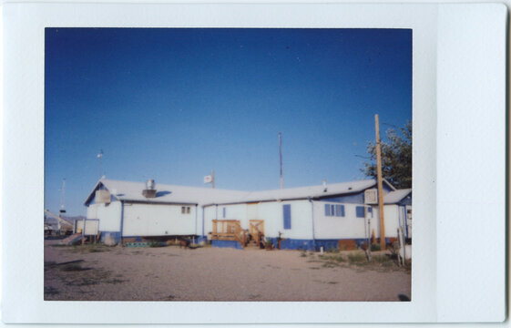 Instax of Building in the Desert of Nevada