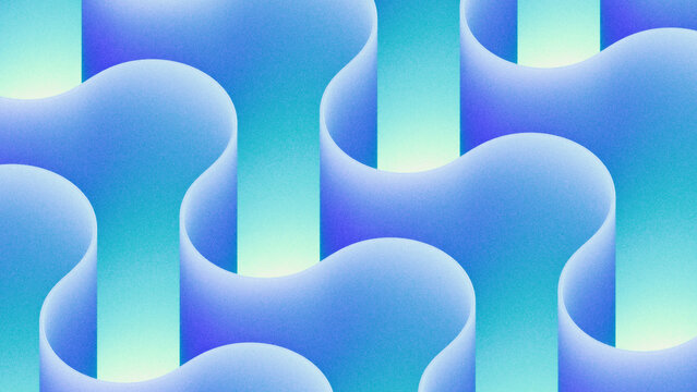 Fototapeta Magic Maze Illustration - Wavy Geometric Wallpaper