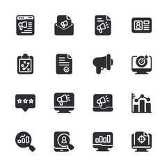 A set of icons for a computer monitor
