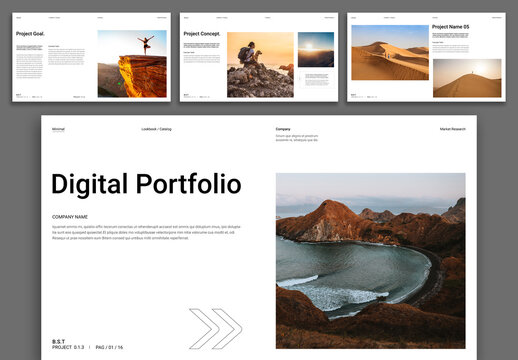 Digital Portfolio Template Layout