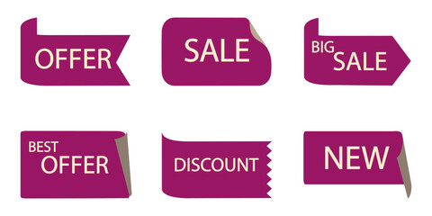 Offer banners, Labels and Frames, sale, big sale, offer, best offer, discount, Sales & Marketing promotion, Set of vector design, 