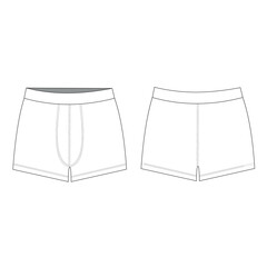 boxer brief underwear mockup template clothing vector design