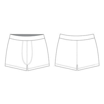 boxer brief underwear mockup template clothing vector design