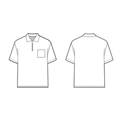 polo shirt mockup template clothing vector design
