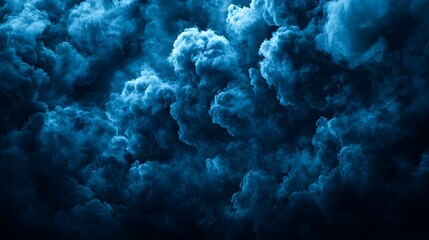 Fototapeta premium Dark Blue Storm Cloudscape at Night