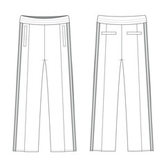 track pants mockup template clothing vector design