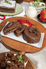 Chocolate alfajores stuffed biscuits argentinian peruvian sweet dessert food