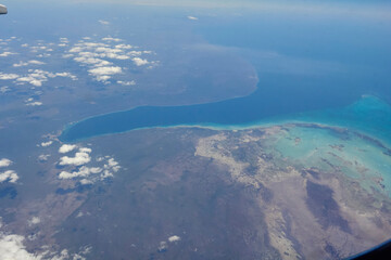 aerial view of the sea