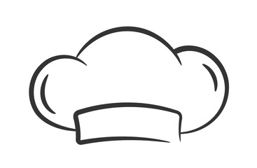 Illustration of chef hat in line style, vector eps10 illustration