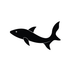 Black Ghost Knifefish Silhouette Vector and Black Ghost Knifefish Black Design Art