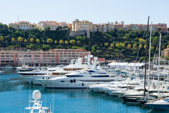 Pleasure craft moored at Monaco.
