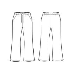 women sweatpants mockup template clothing vector design