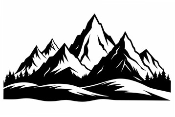 mountains  silhouette vector