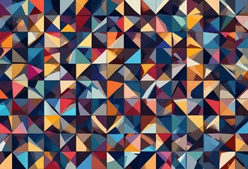 Fototapeta premium Abstract Colorful Geometric Triangle Pattern Design