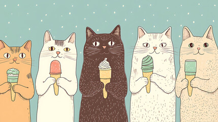 pet cat in illustrator drawing