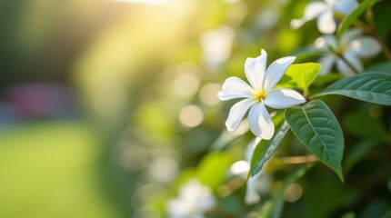 Fototapeta premium A close-up shot of a jasmine vine