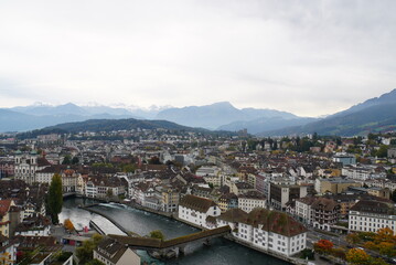 Luzern view from Musegg Castle Wall - Switzerland