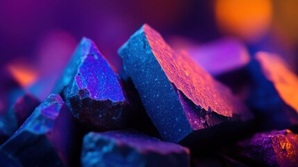 Neon Rocks: A Vibrant Abstract Composition