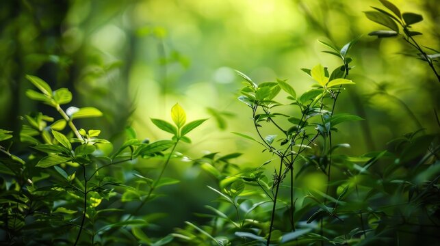 Soft Green Background with Diffused Light for a Tranquil Atmosphere