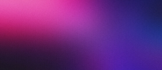 Abstract gradient with vibrant pink and blue blurred background. Slight grain effect, noise texture