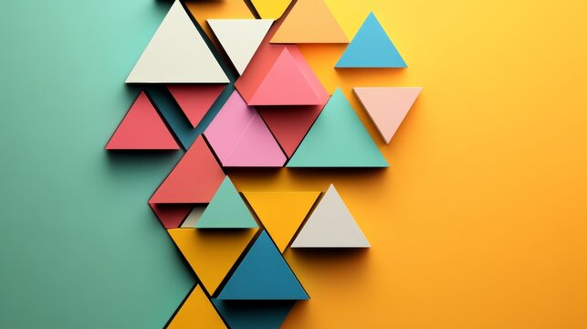 A geometric image of diverse triangles associated with each other