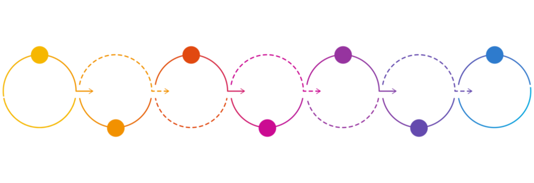 Infographic process design 7 options or steps.