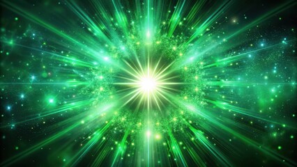 Obraz premium Celestial explosion of emerald energy