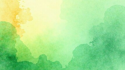 Fototapeta premium Abstract Green and Yellow Watercolor Background Texture for Design Projects