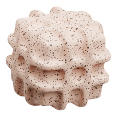 terrazzo abstract shape 3d icon isolated on the transparent background