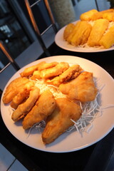 indonesian traditional food  fried cassava pisang goreng