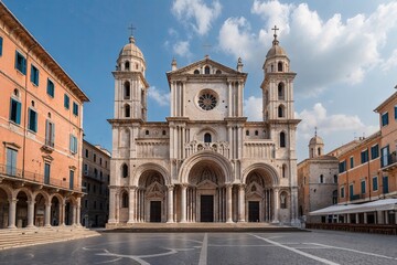 Obraz premium Basilica di San Nicola in Bari Italy A Masterpiece of Romanesque Architecture and Cultural Heritage