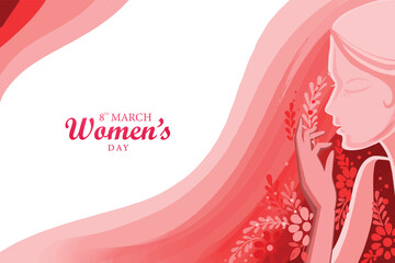 Happy women's day greeting card background