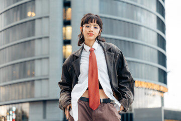 Portrait of a confident young businesswoman posing