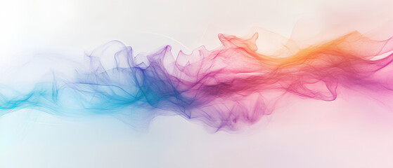 Futuristic data streams in electric blue neon purple and magenta forming dynamic wave patterns on a pristine white background minimalistic digital rendering  
