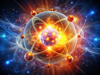 Microscopic View: Deuterium Nuclear Fusion Process - High Depth of Field