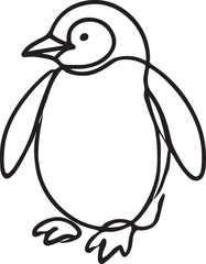 Minimalist Penguin Line Drawing Ideas