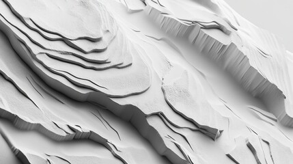 Obraz premium Abstract white relief texture; 3D render; design background