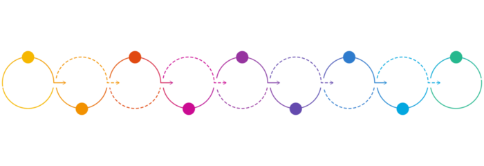 Infographic process design 8 options or steps.